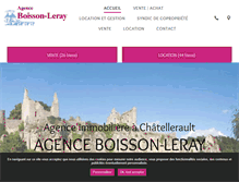 Tablet Screenshot of immobilier-boisson-leray.fr